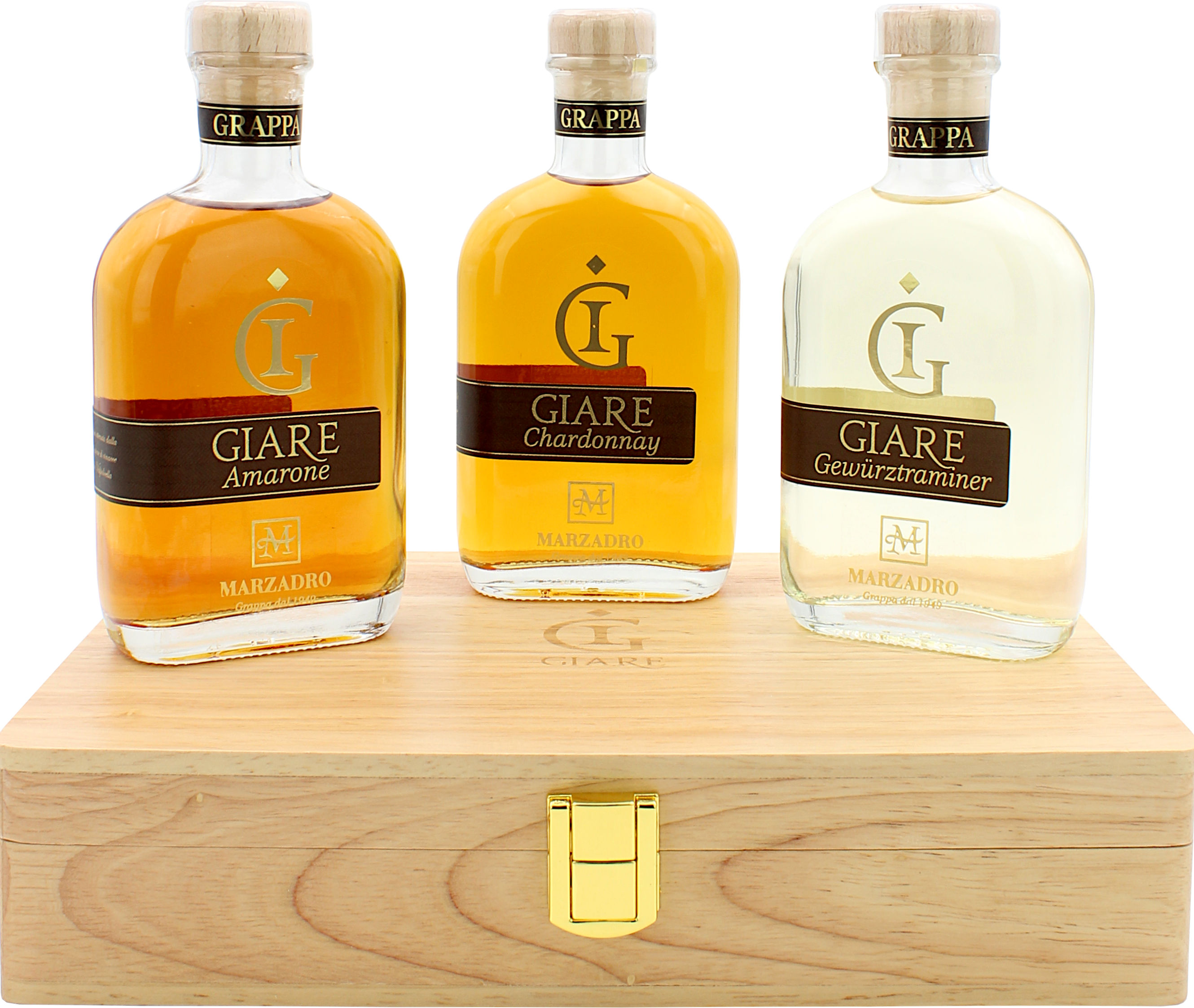 Marzadro Collezione Giare Grappa 3er Geschenkset In Holzbox