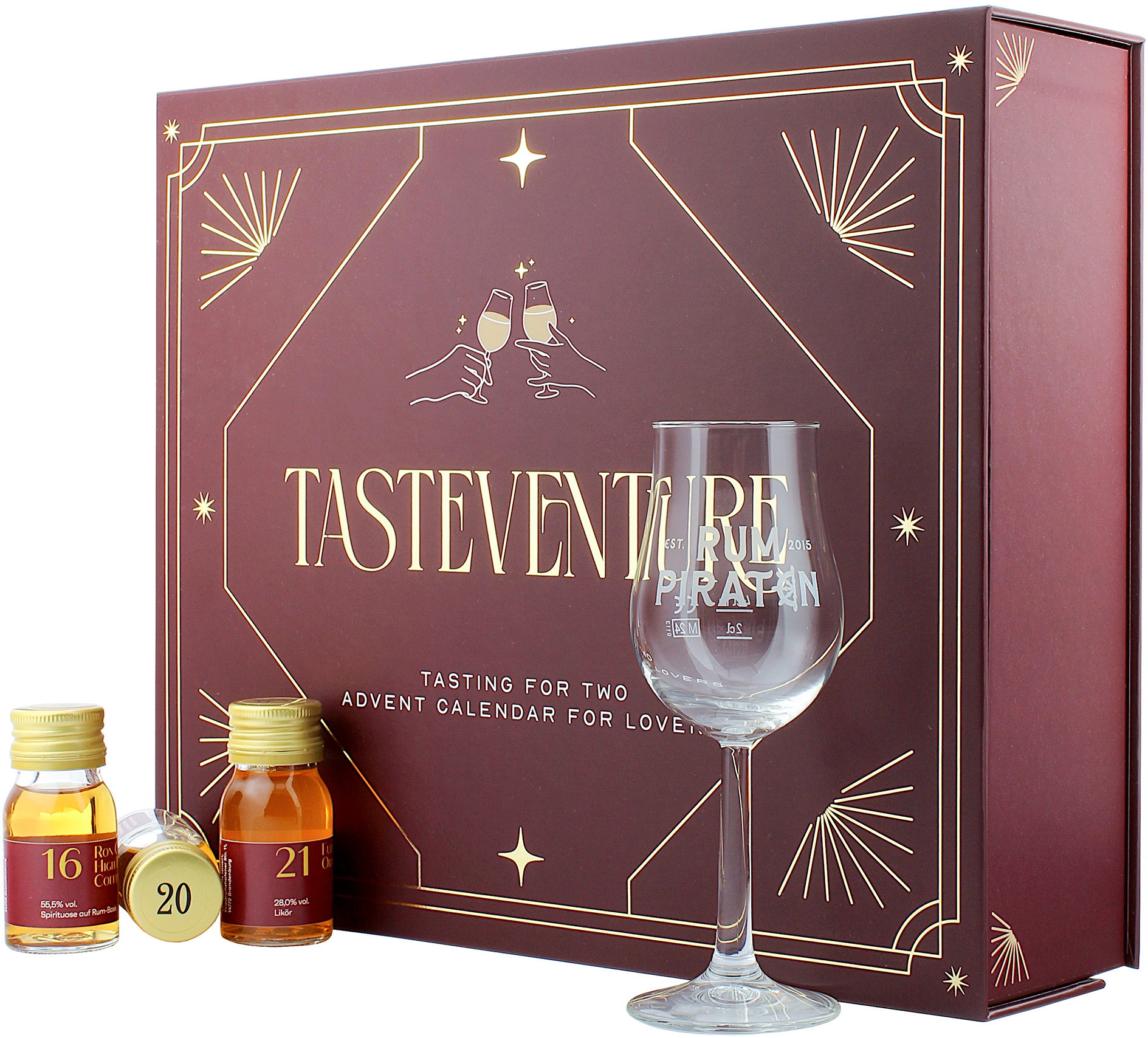 World of Drinks Adventskalender 2024 - mit Whisky, Rum, Gin, Likör, Spirituosen 36.2% 24x30ml