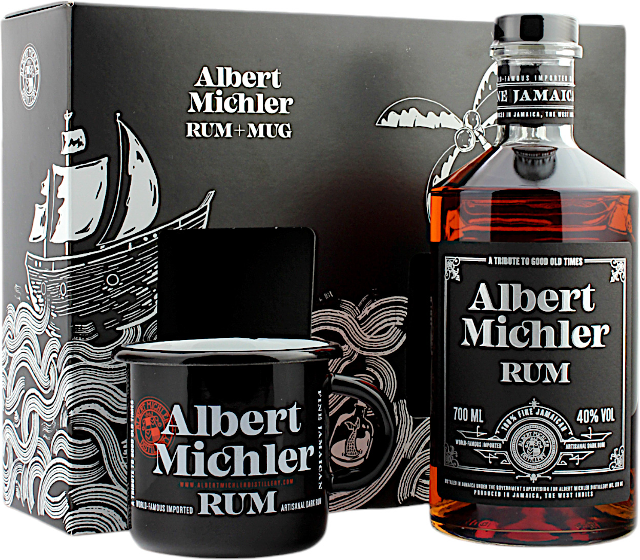 Albert Michler Jamaican Rum im Geschenkset mit einem Becher 40.0% 0,7l