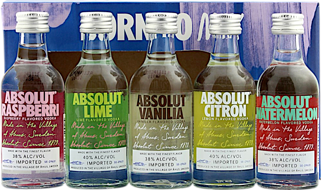 Absolut Vodka Tasting Set Born to Mix 38.8% 5 x 50ml