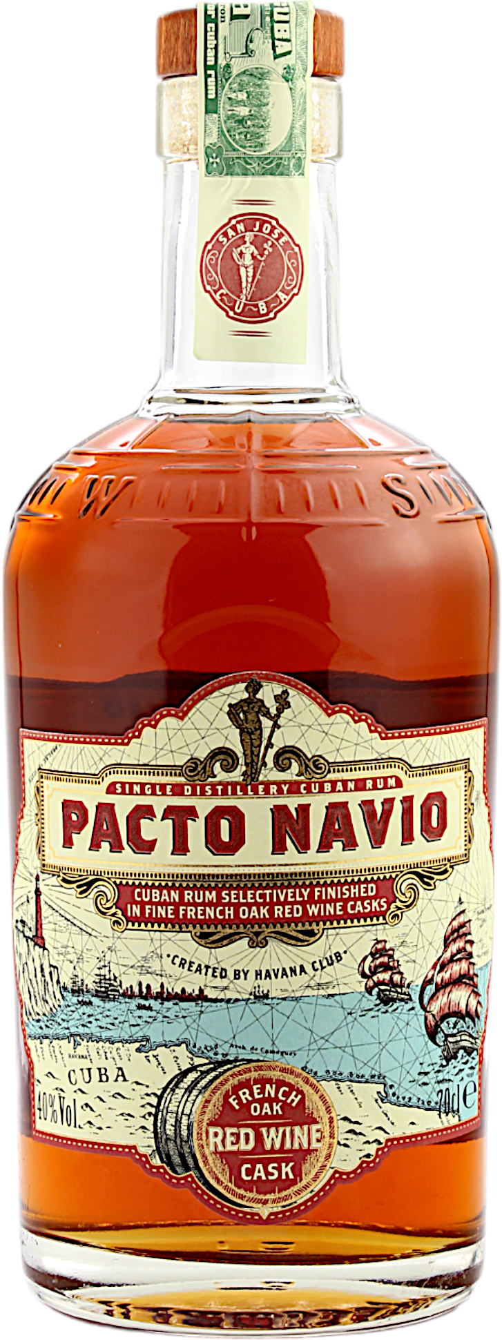 Havana Club Pacto Navio French Oak Red Wine Casks 40.0% 0,7l