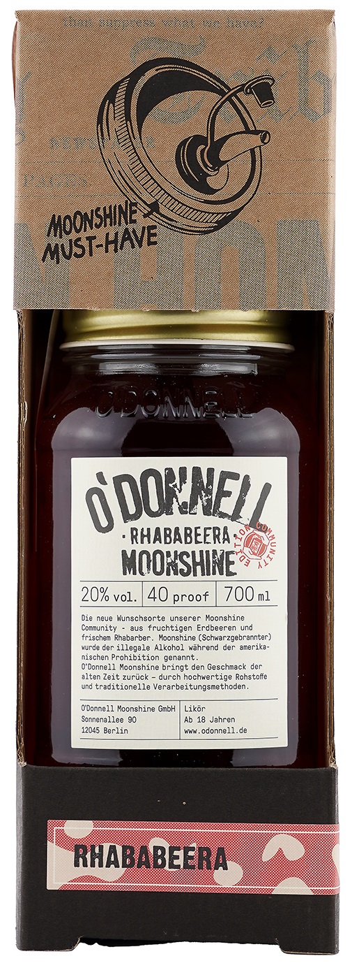 Kombi O'Donnell Moonshine Rhababeera mit Ausgießer 20.0% 0,7l