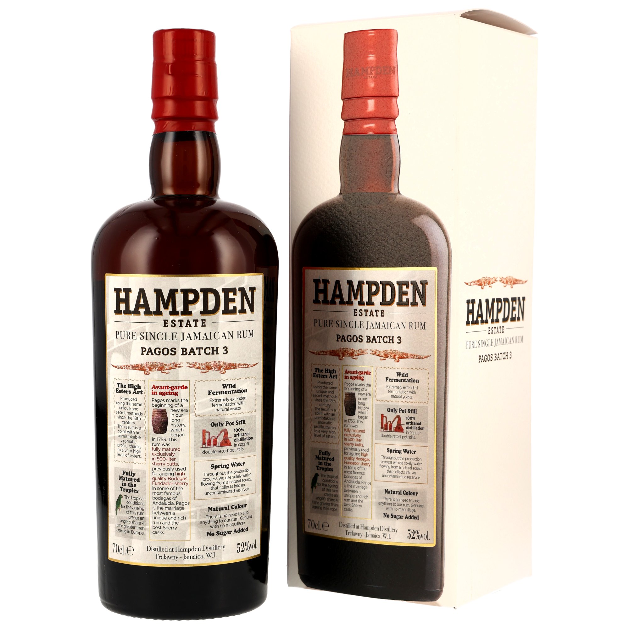 Hampden Pagos 100% Ex-Sherry Cask Batch 3 Single Jamaican Rum 52.0% 0,7l