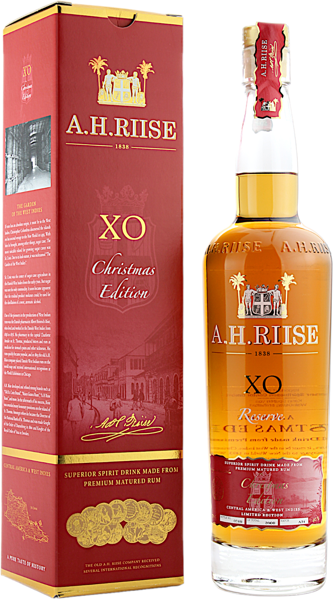 A.H. Riise XO Reserve Christmas Edition 40.0% 0,7l