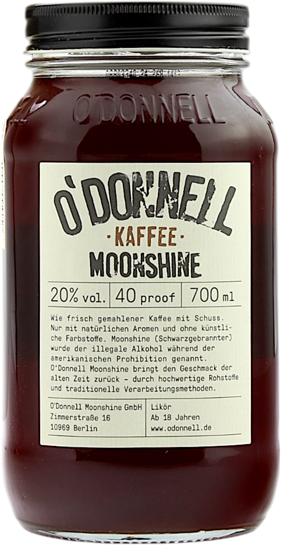 O'Donnell Moonshine Kaffee 20.0% 0,7l